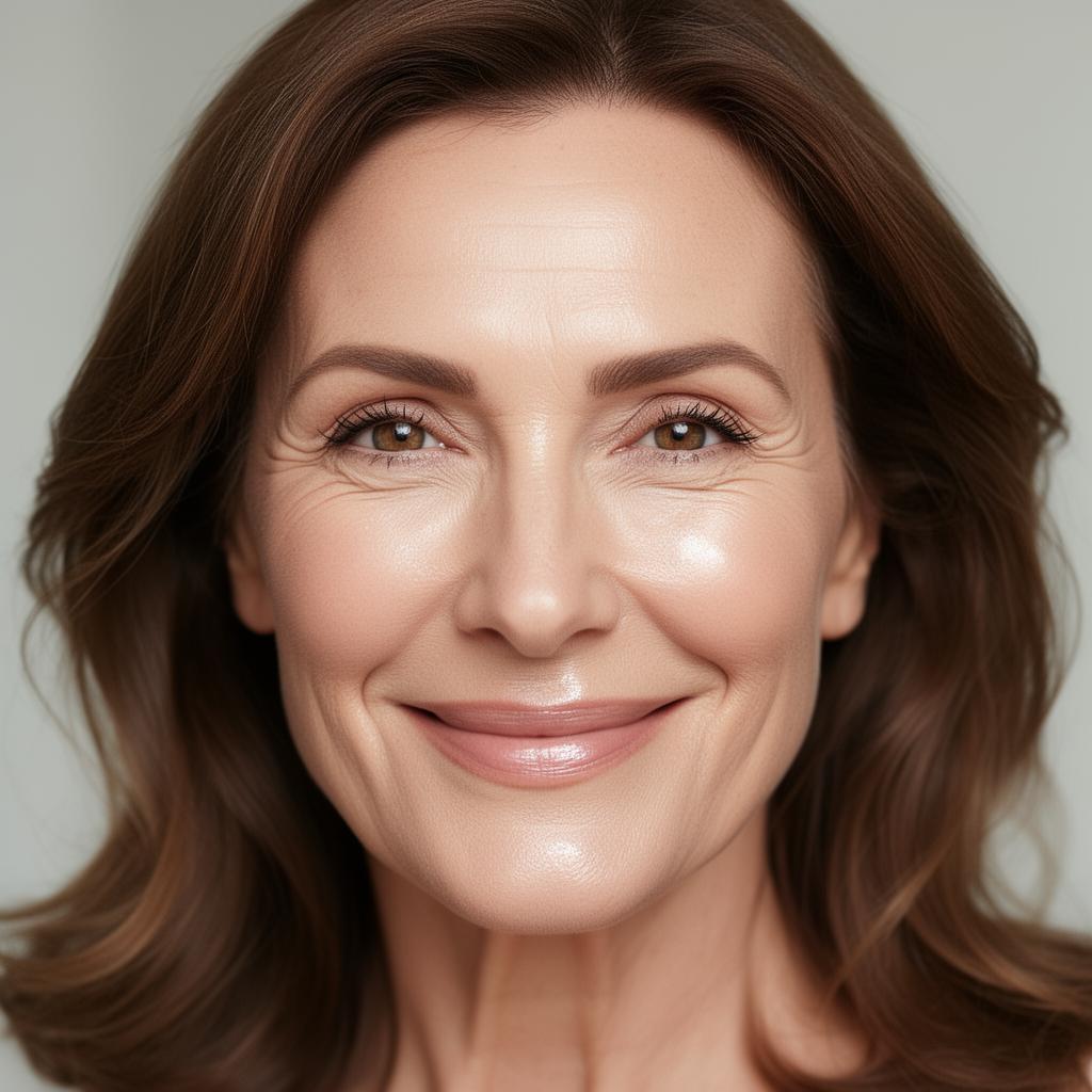 Skinbooster em São Bernardo do Campo — pele lisa, hidratada e luminosa em mulher de meia-idade — Dra. Mislene Barros